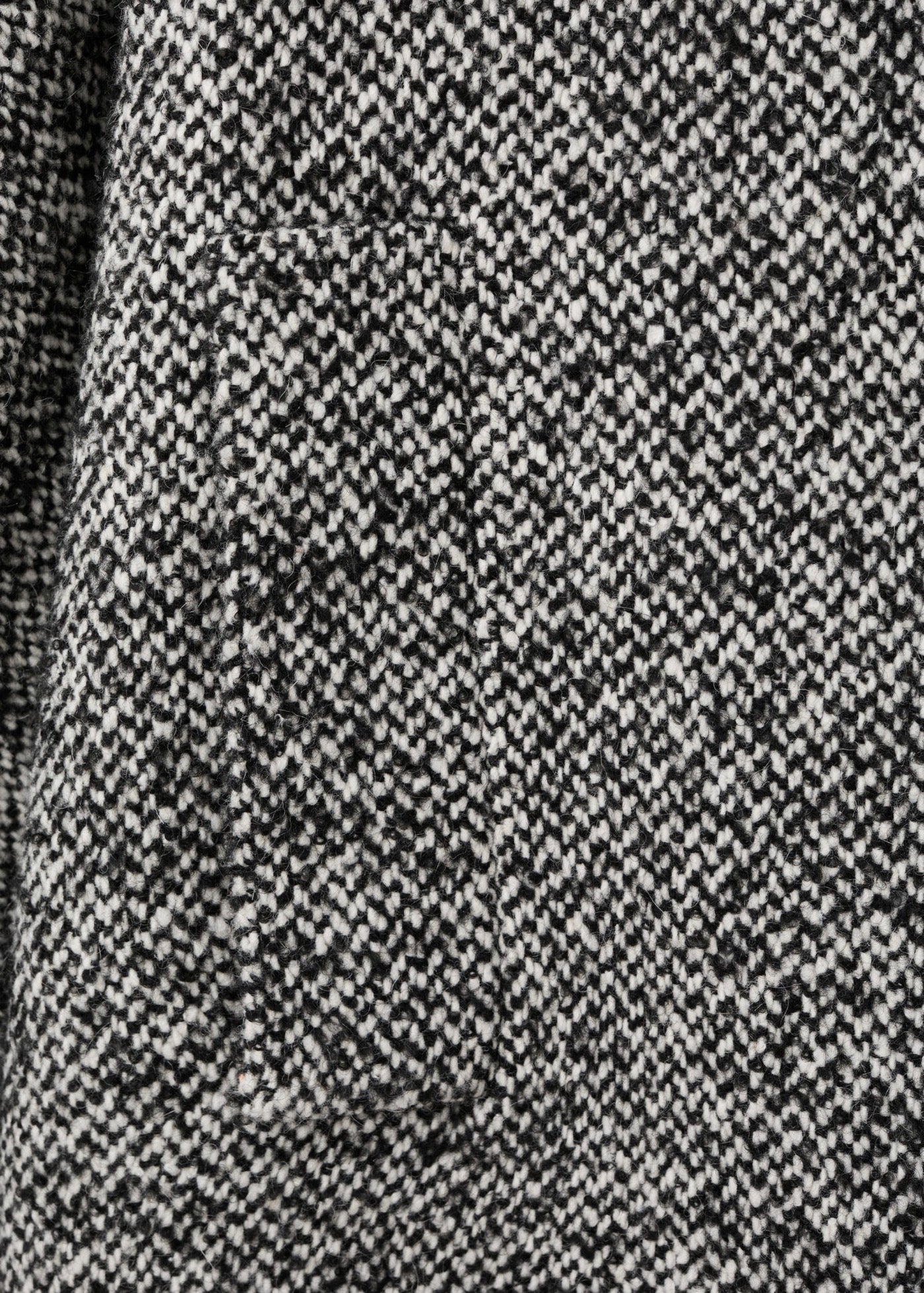 Manteau Chiné Col Fausse Fourrure