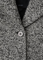 Manteau Chiné Col Fausse Fourrure