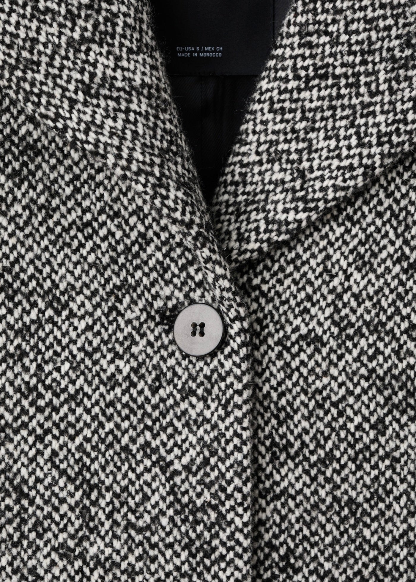 Manteau Chiné Col Fausse Fourrure