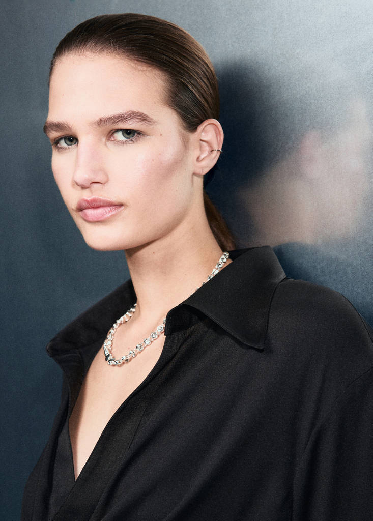 Chemise Satinée Croisée