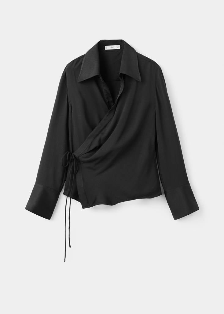 Chemise Satinée Croisée