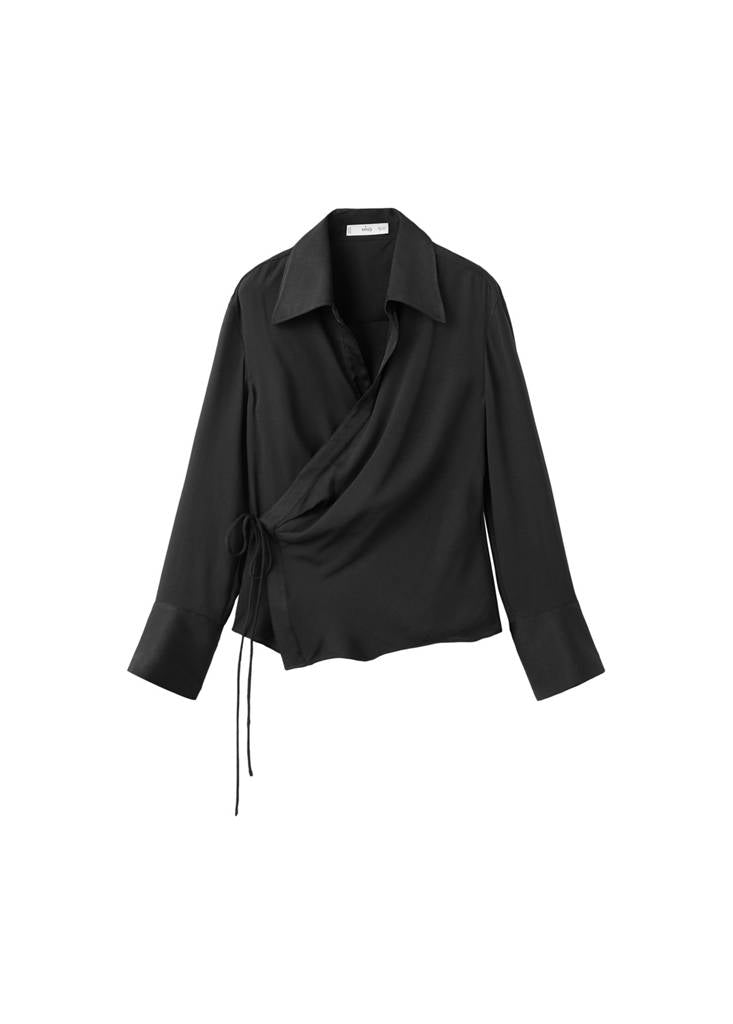 Chemise Satinée Croisée
