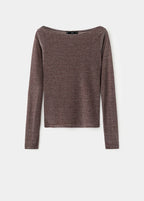 T-Shirt Brillant Col Bateau