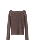 T-Shirt Brillant Col Bateau