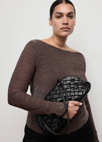 T-Shirt Brillant Col Bateau