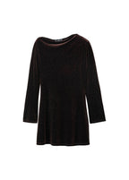 Robe Asymétrique En Velours Pailleté