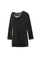 Robe Asymétrique En Velours Pailleté