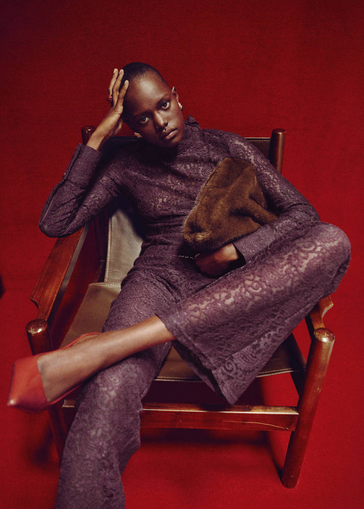 Pantalon Droit Dentelle