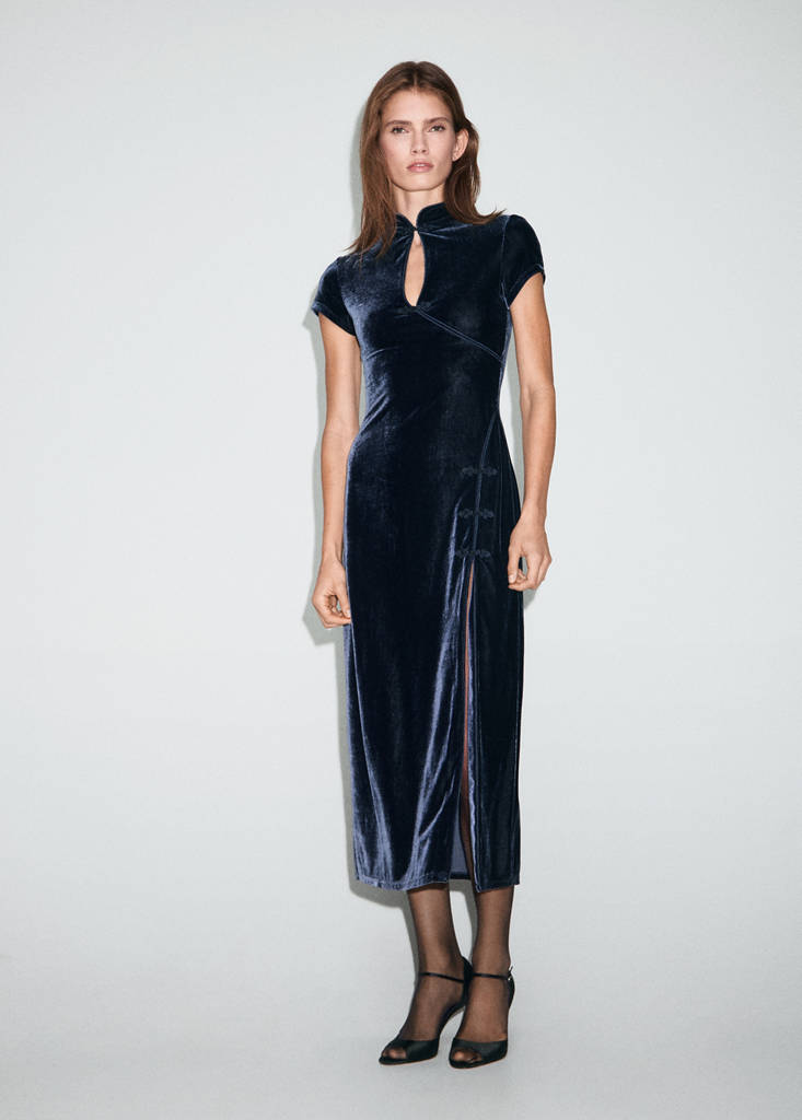 Robe Velours Brandebourgs Ouverture