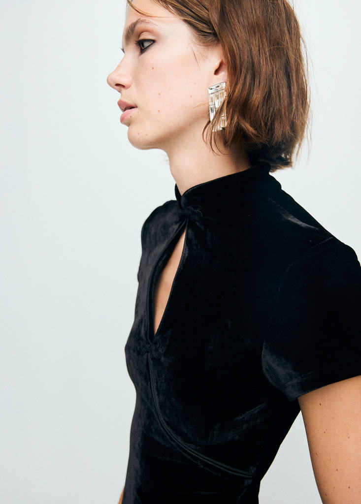 Robe Velours Brandebourgs Ouverture