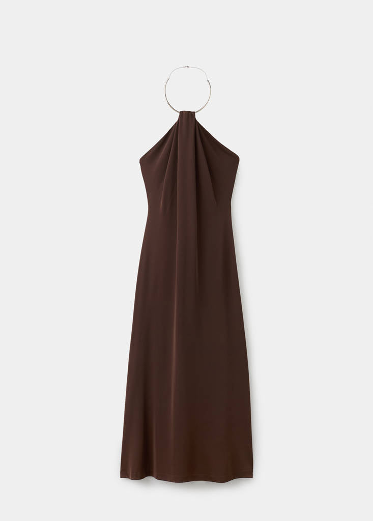 Robe En Maille Fine Avec Col Ras-De-Cou