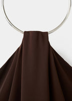 Robe En Maille Fine Avec Col Ras-De-Cou