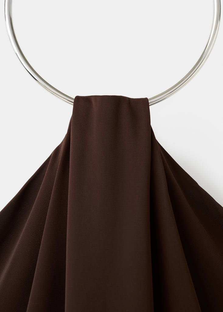 Robe En Maille Fine Avec Col Ras-De-Cou