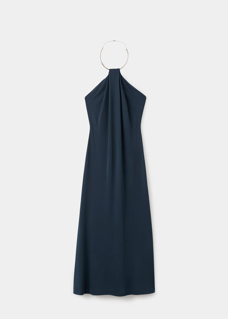 Robe En Maille Fine Avec Col Ras-De-Cou