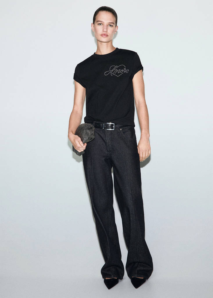 T-Shirt Message Strass