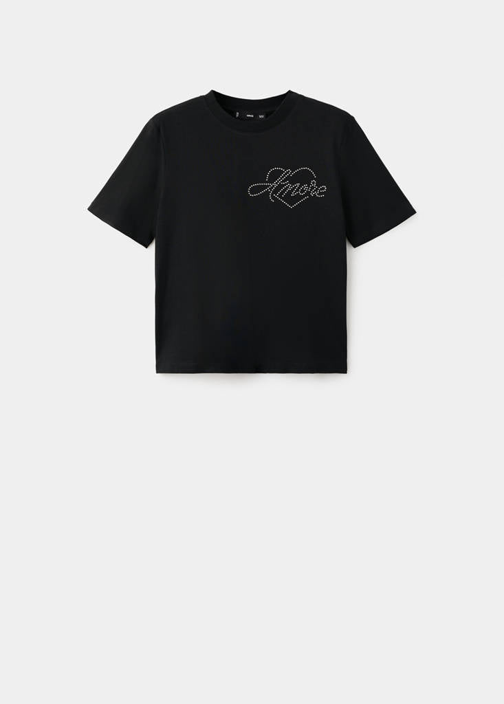 T-Shirt Message Strass