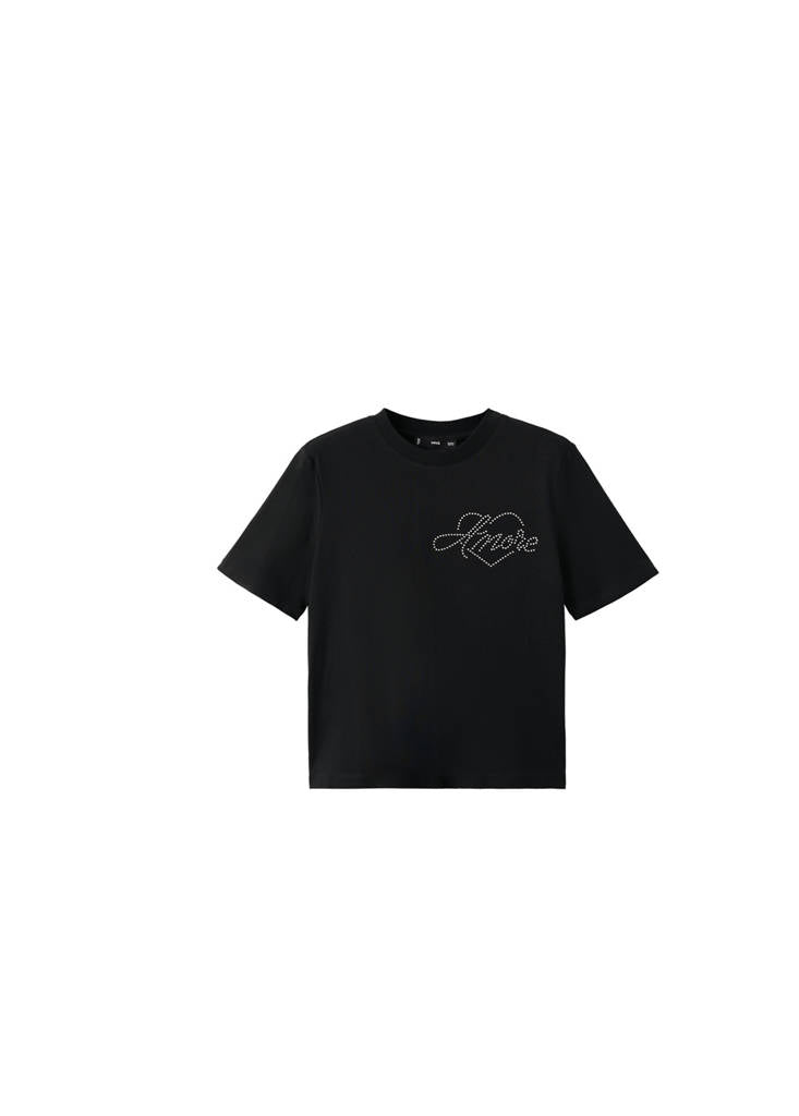 T-Shirt Message Strass