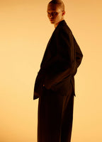 Pantalon Costume Laine Mélangée