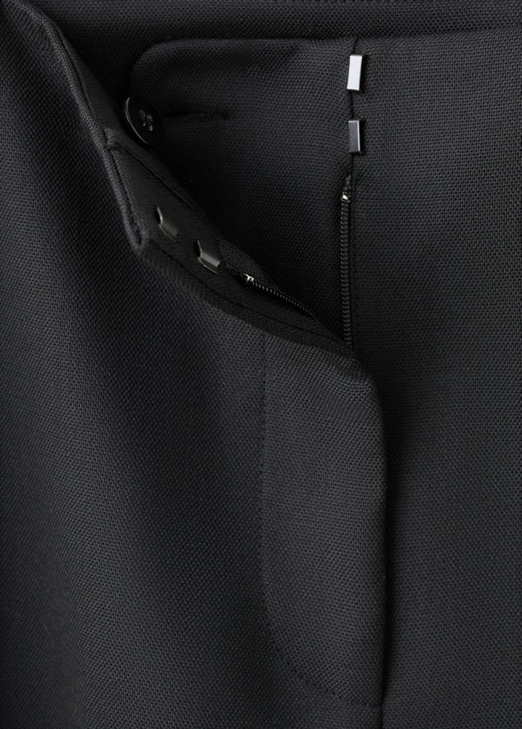 Pantalon Costume Laine Mélangée
