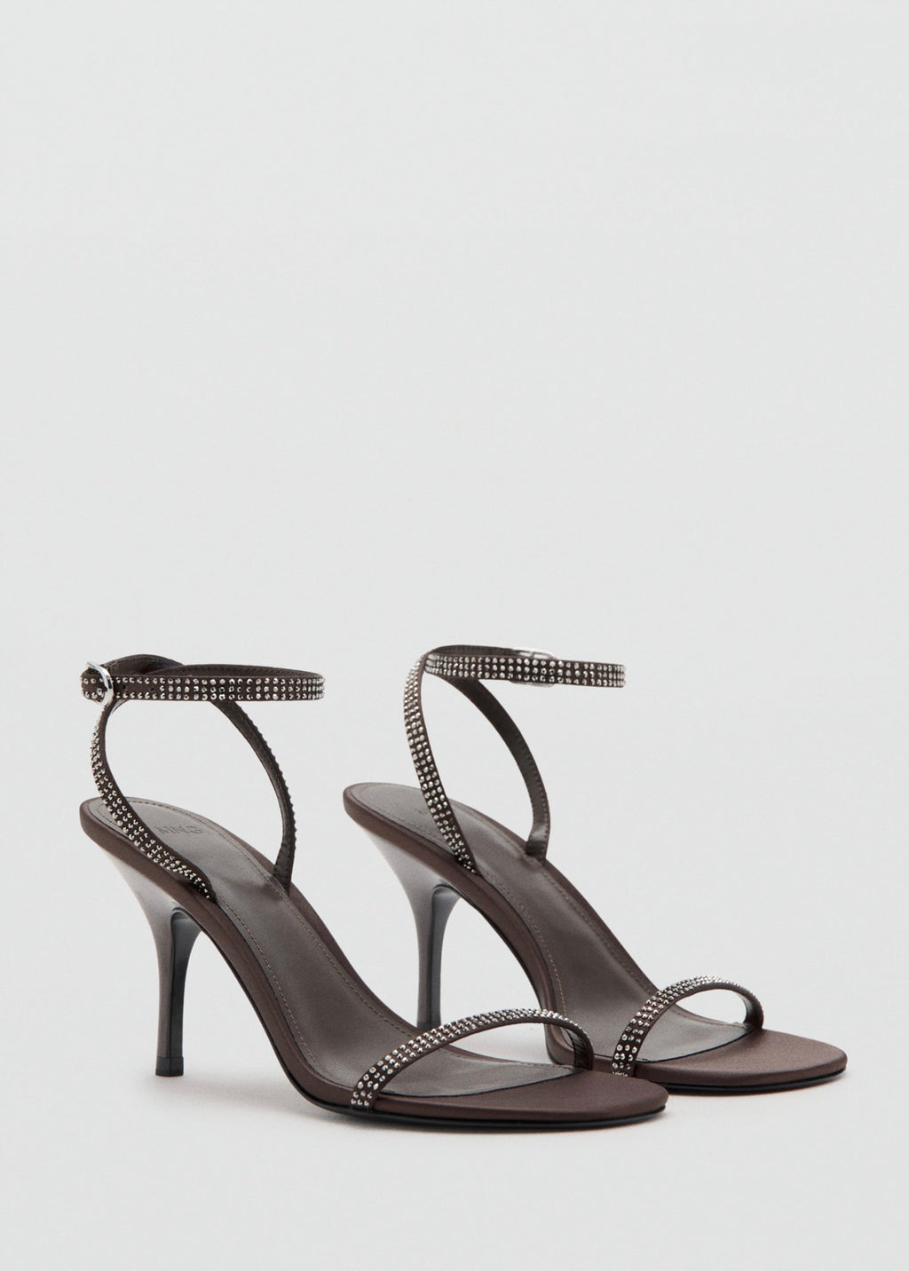 Sandales Talon Lanière Strass