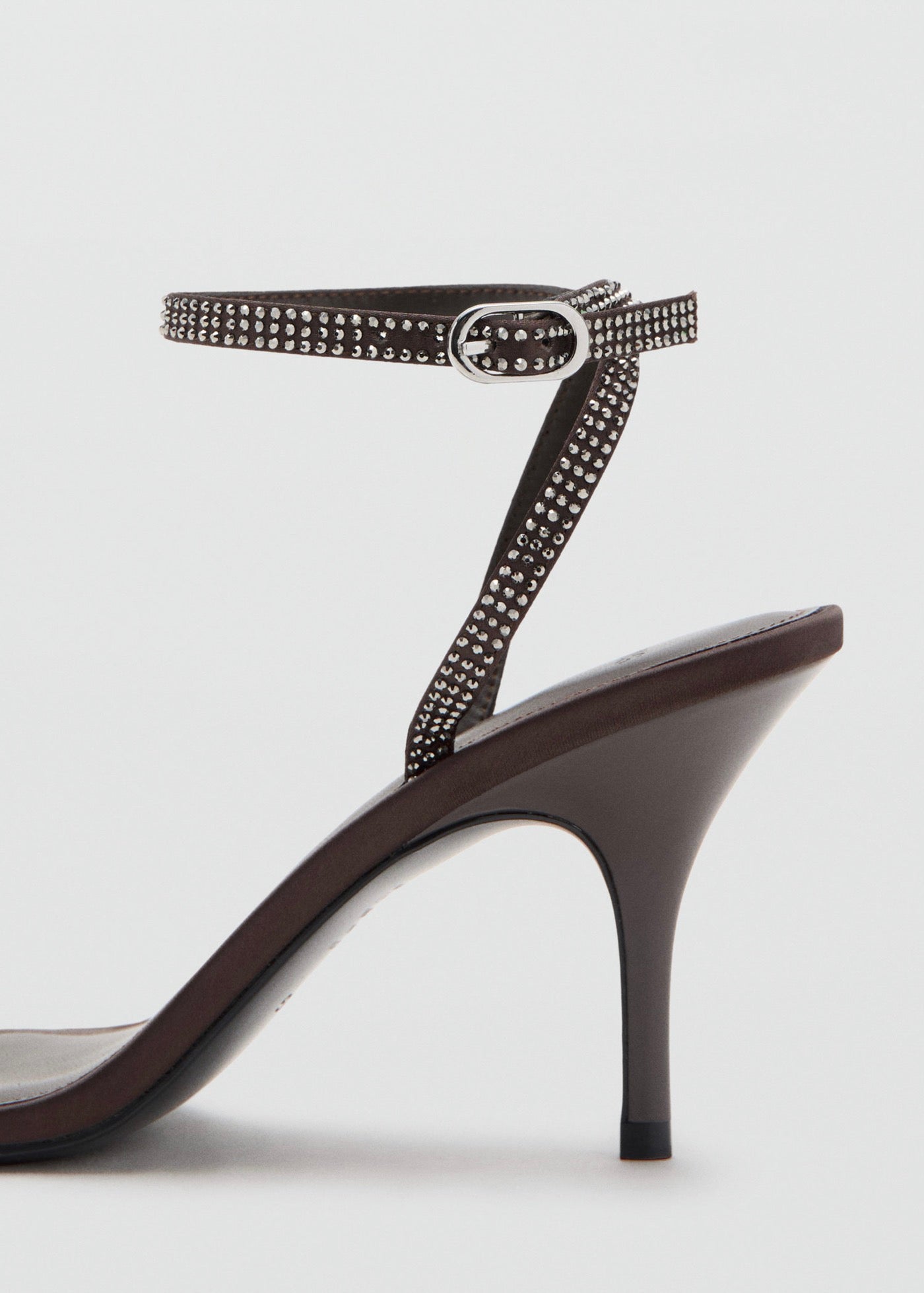 Sandales Talon Lanière Strass