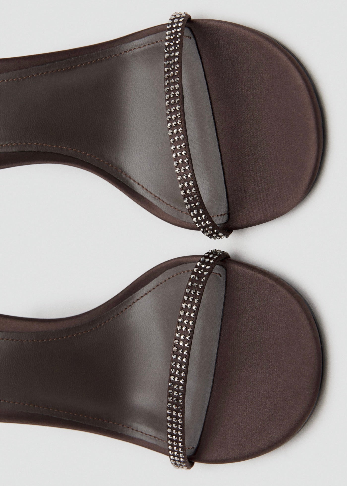 Sandales Talon Lanière Strass