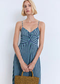 Robe Froncée Rayures