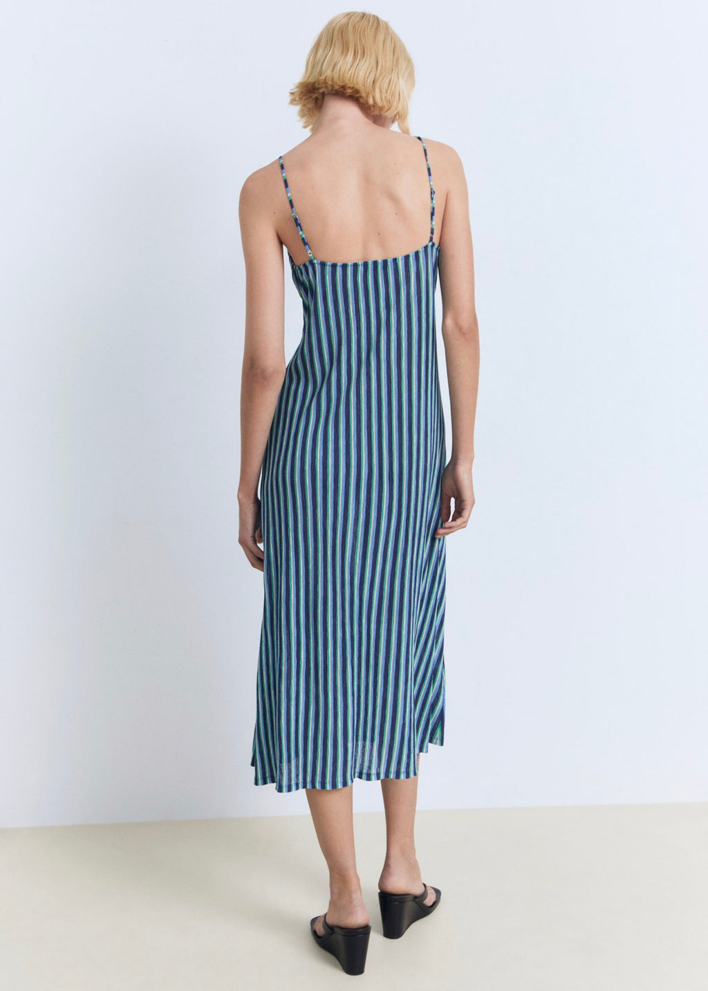 Robe Froncée Rayures