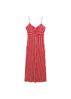 Robe Froncée Rayures