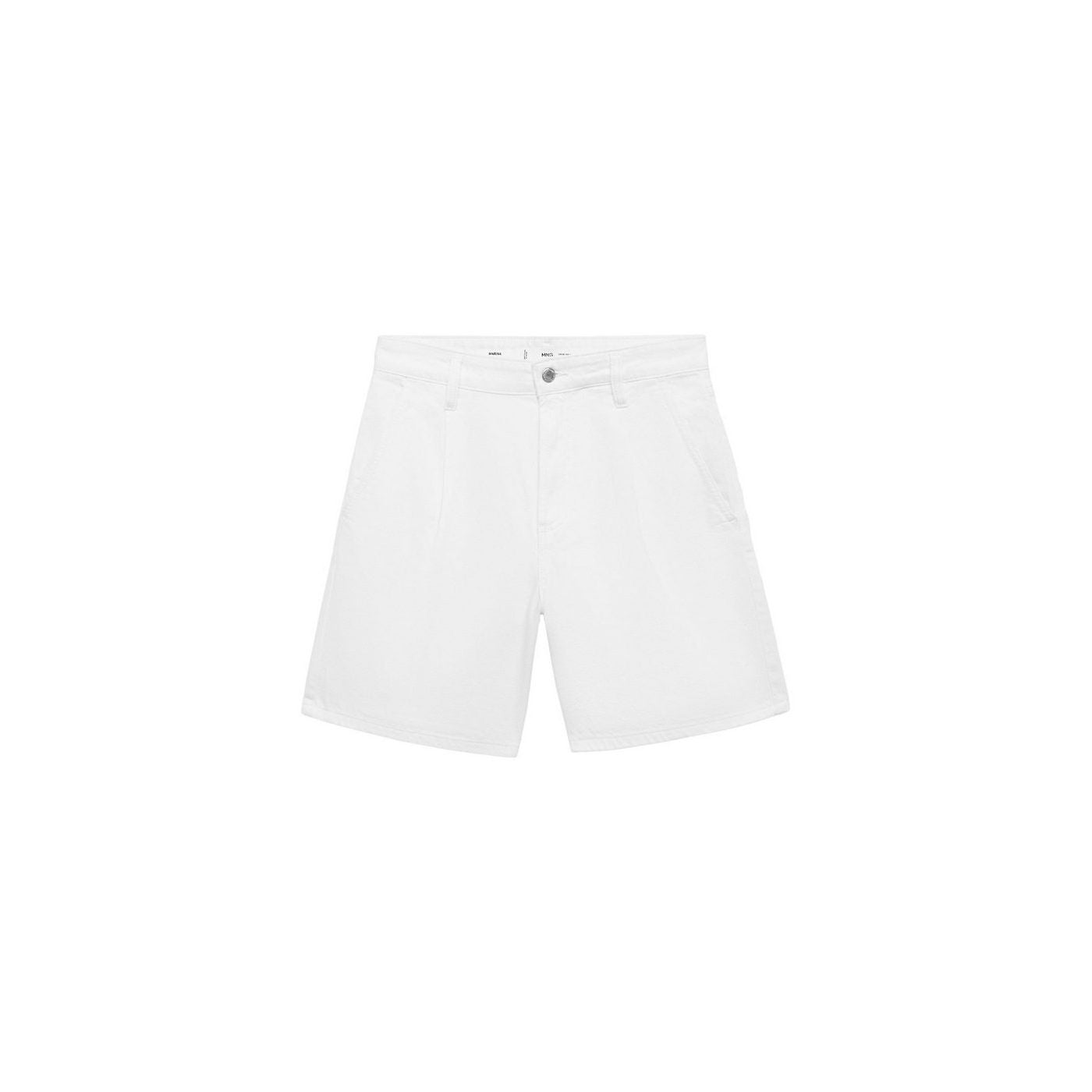 Bermuda En Jean Taille Normale À Pinces