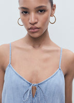 Robe En Jean Bretelles