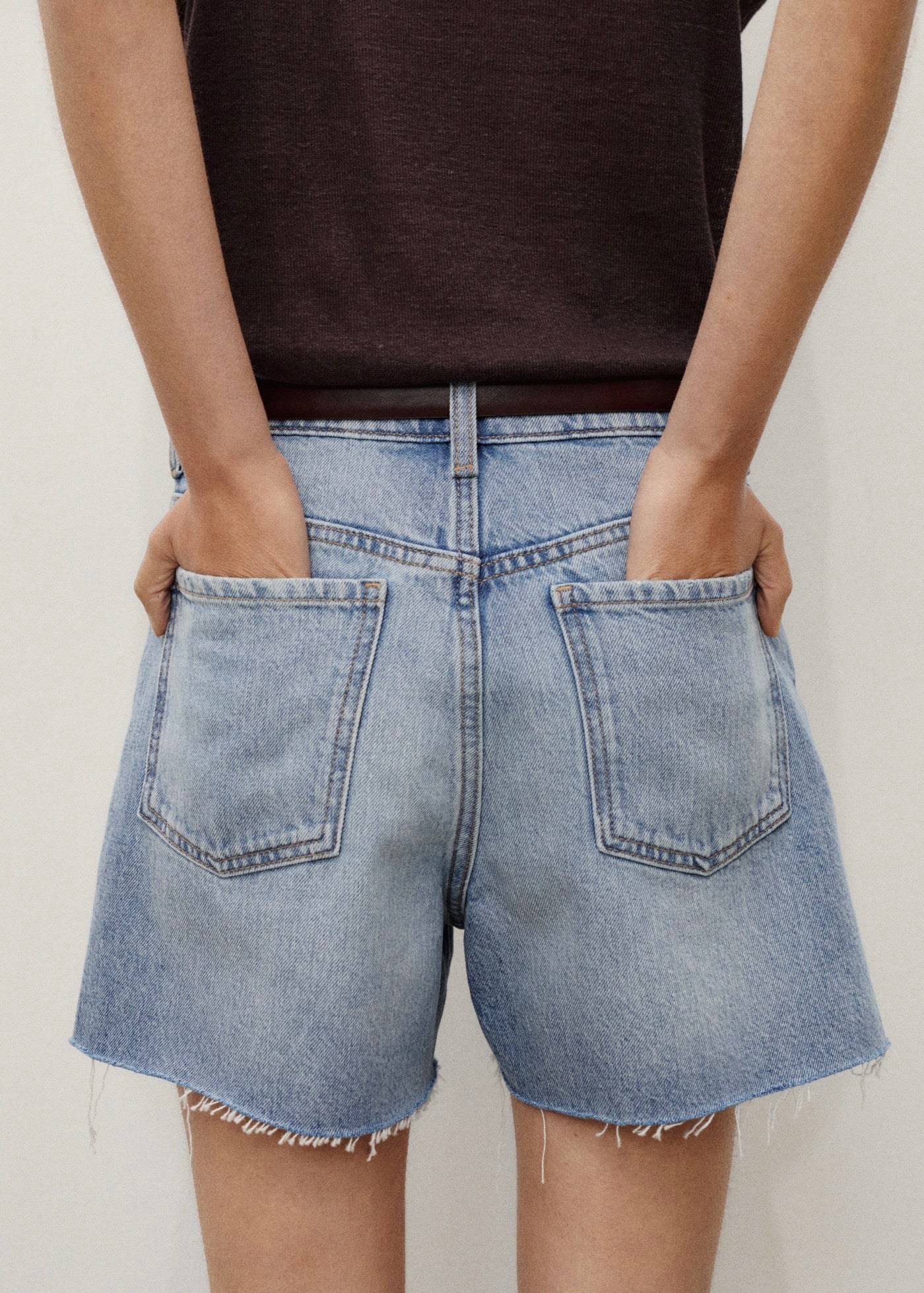 Short En Jean Bas Effiloché