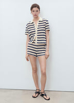 Short En Crochet À Rayures