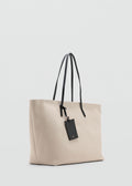 Sac Cabas En Toile À Contraste