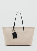 Sac Cabas En Toile À Contraste