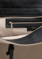 Sac Cabas En Toile À Contraste