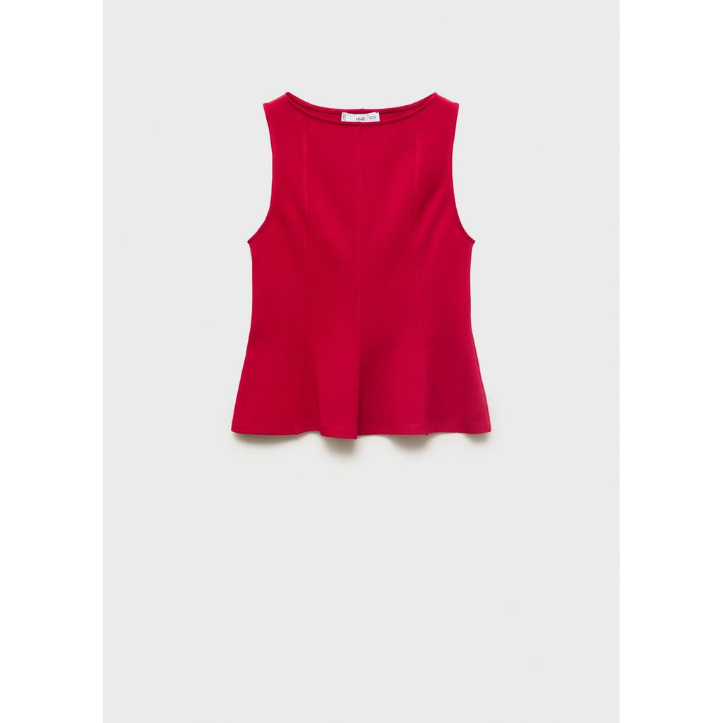 Top Péplum con Detalles de Costuras