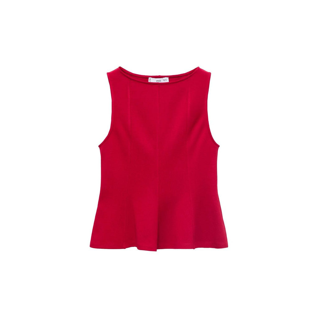 Top Péplum con Detalles de Costuras