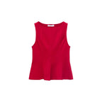 Top Péplum con Detalles de Costuras