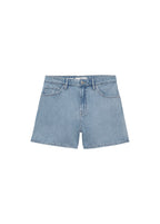 Short En Jean Droit Taille Haute