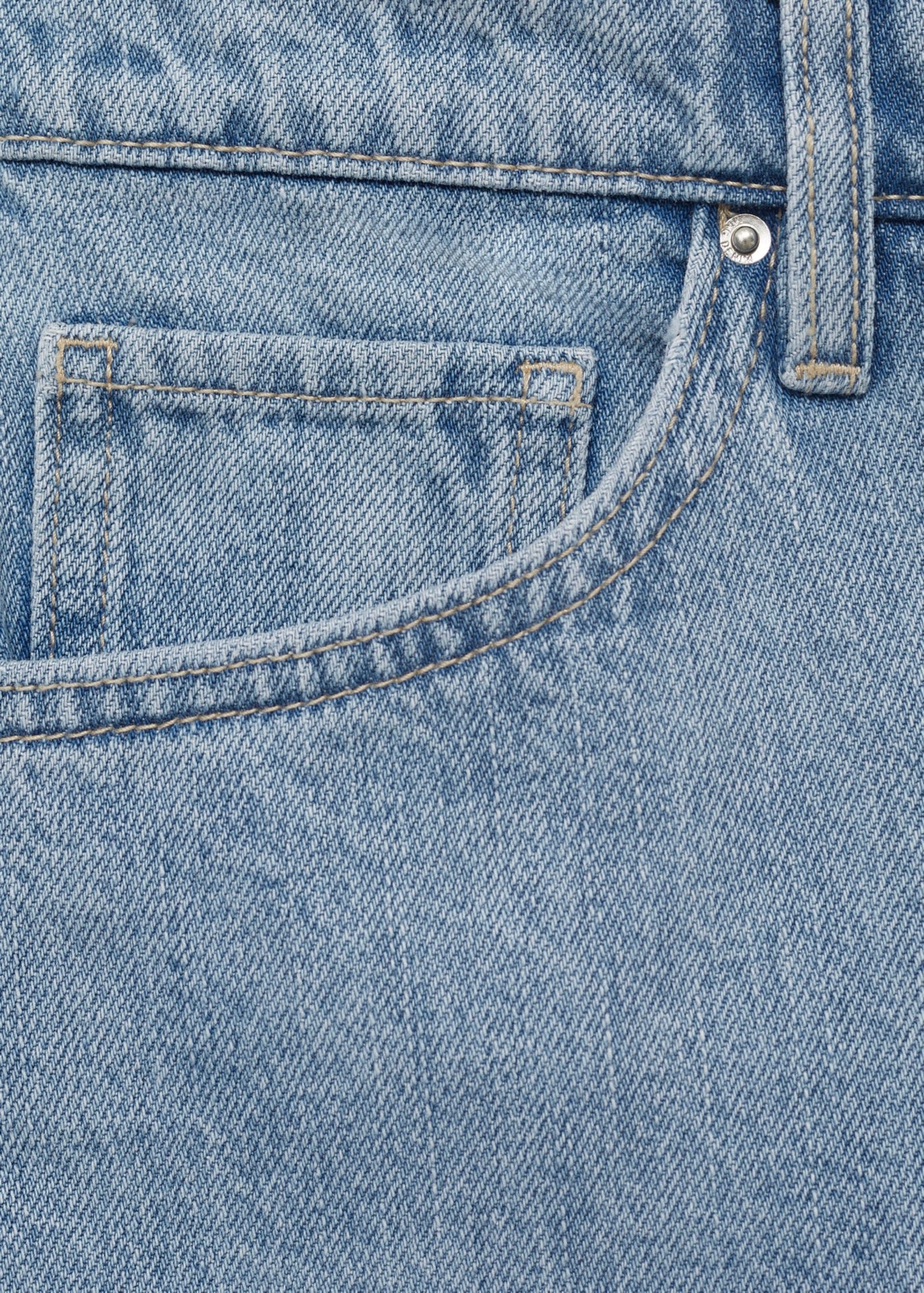 Short En Jean Droit Taille Haute