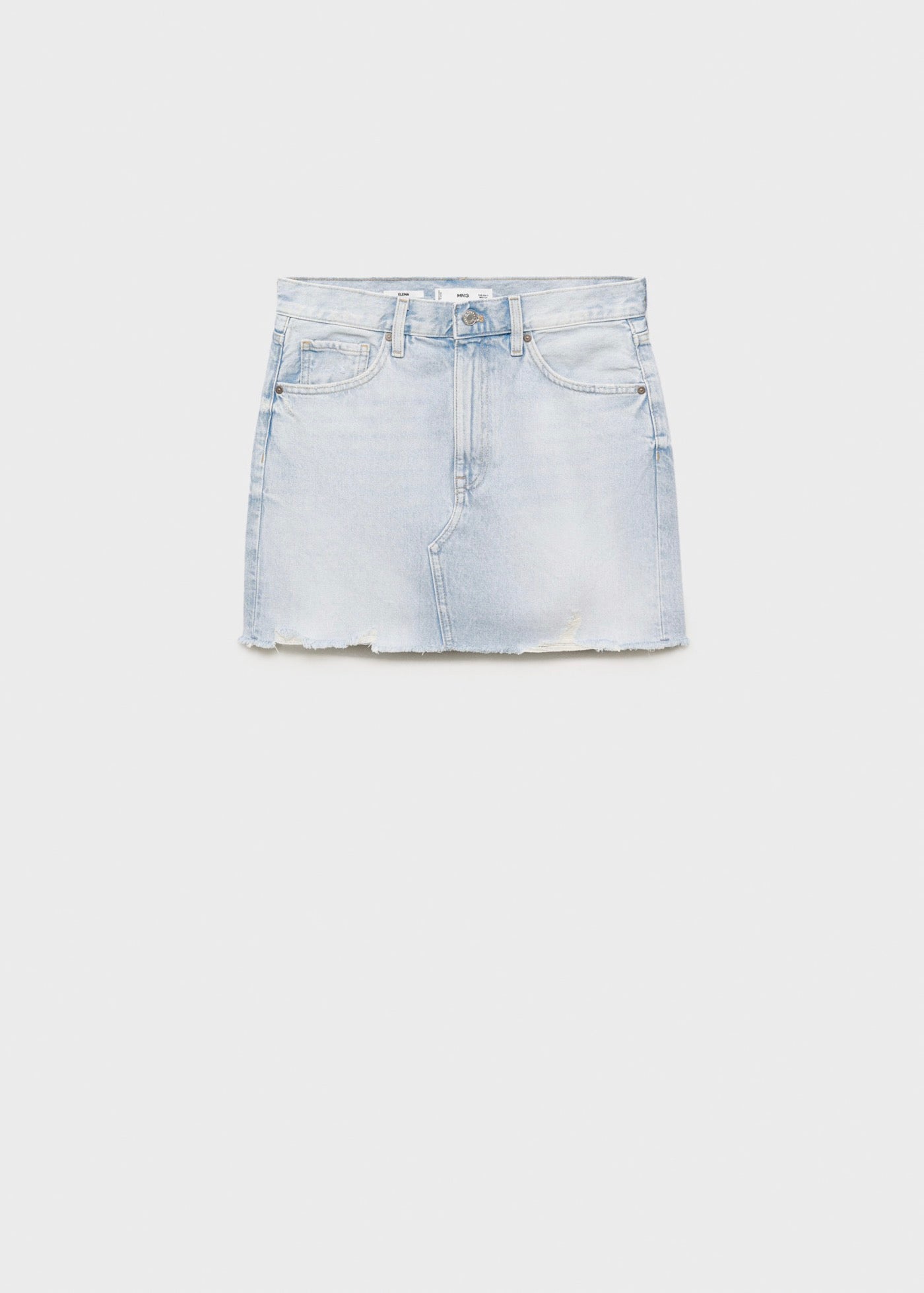 Jupe Denim Bas Effiloché