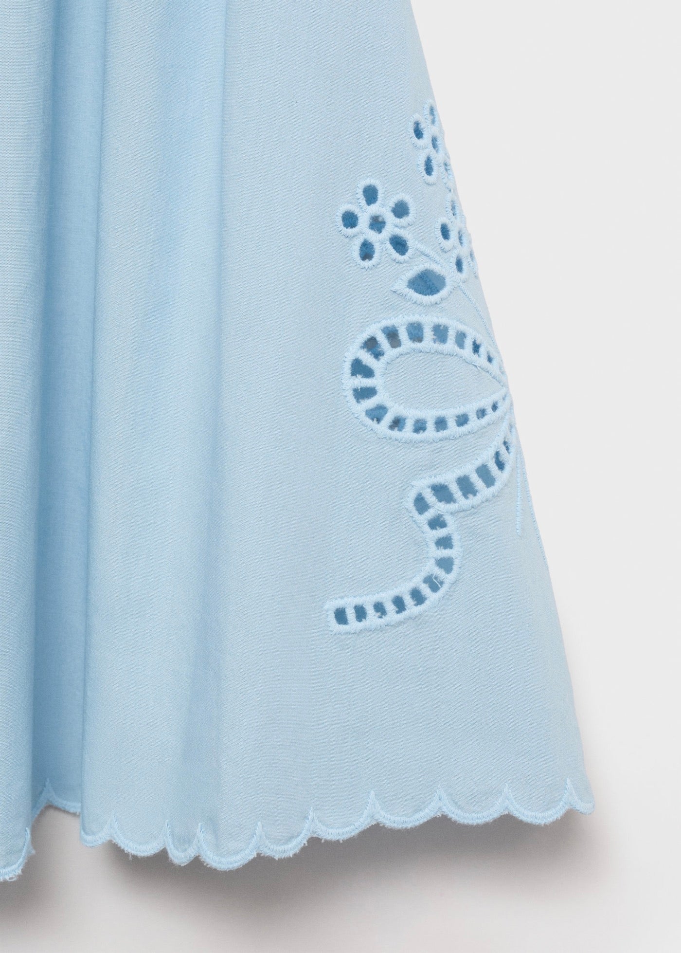 Jupe Broderie Base Festonnée
