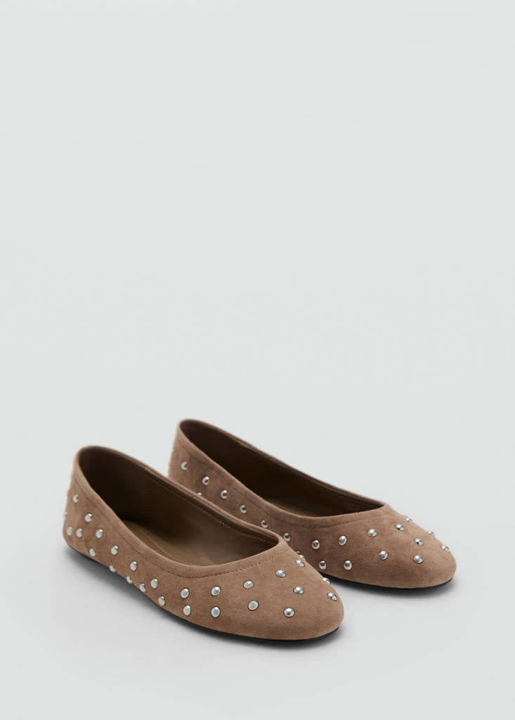 Ballerines Cuir Cloutées
