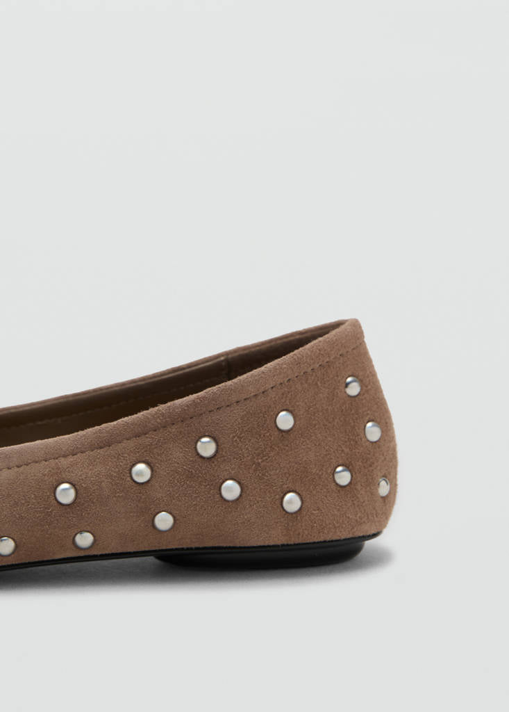 Ballerines Cuir Cloutées