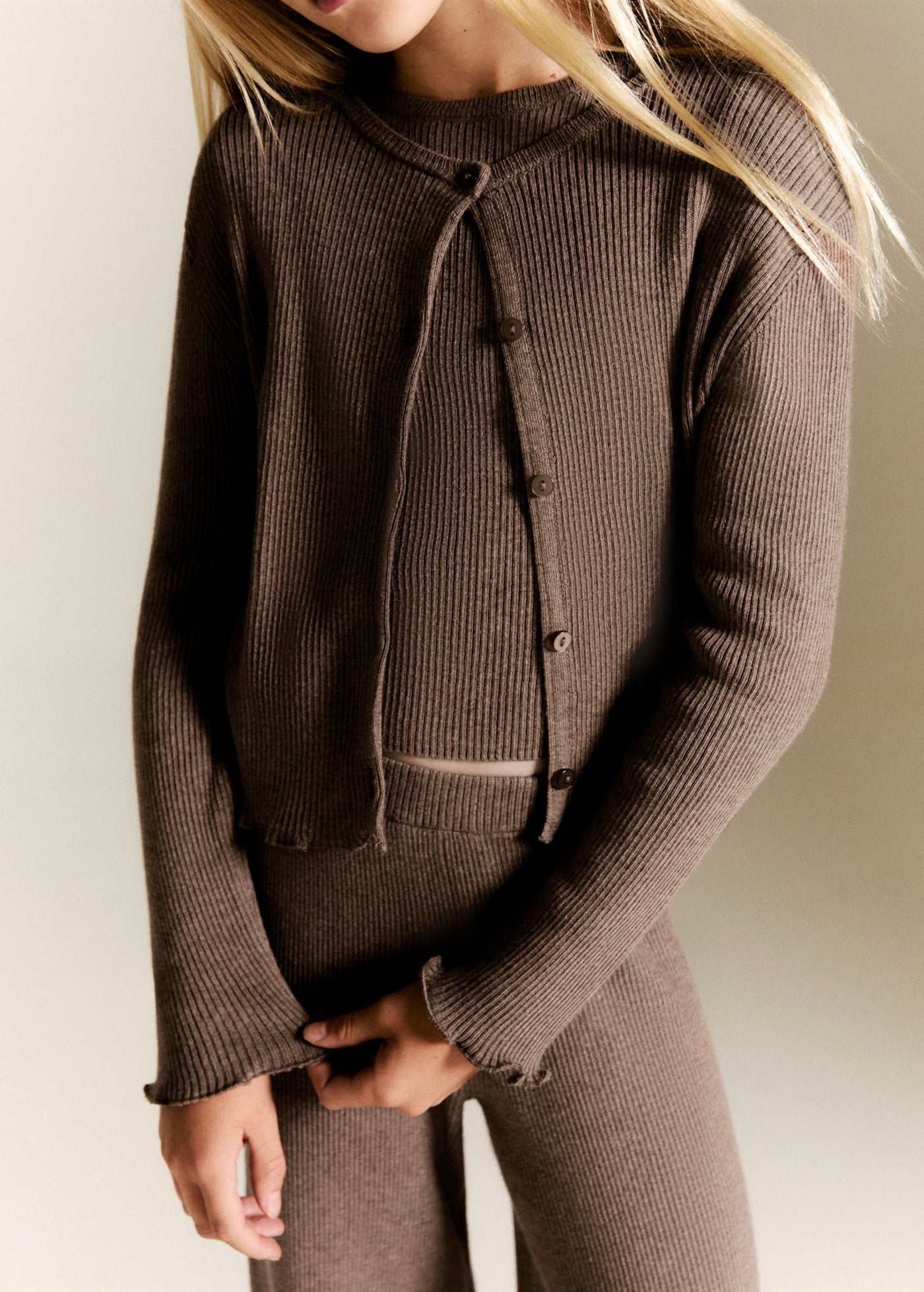 Cardigan Lyra Marron - Fille