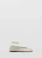 Ballerines Cuir Lanières Croisées