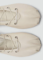 Ballerines Cuir Lanières Croisées