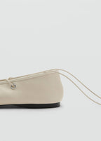 Ballerines Cuir Lanières Croisées