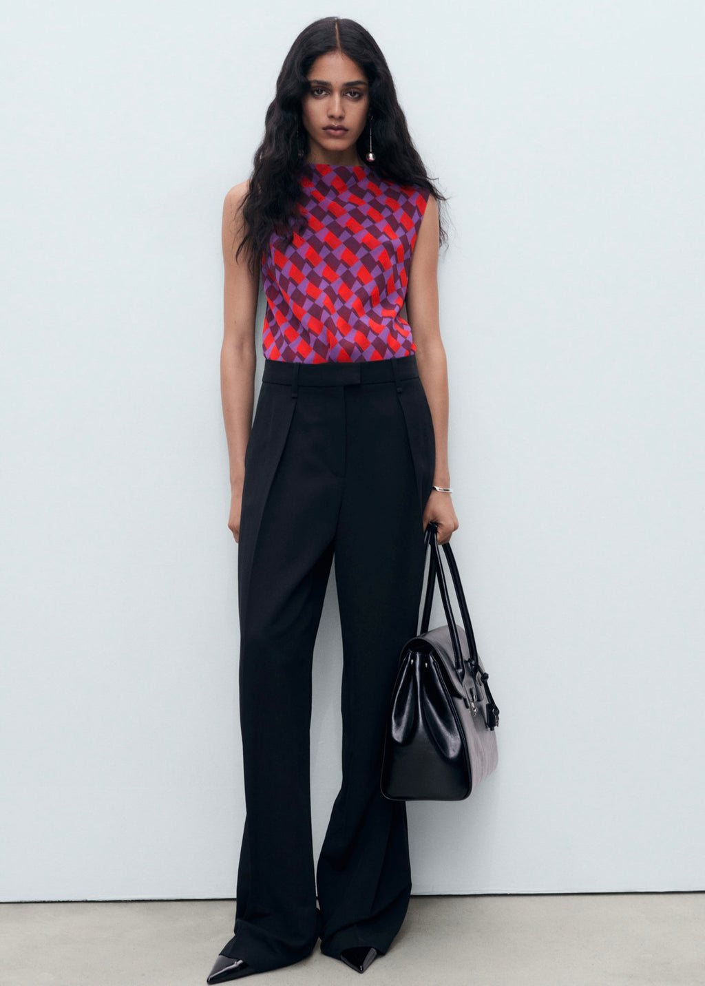 Blouse Imprimée Col Bénitier